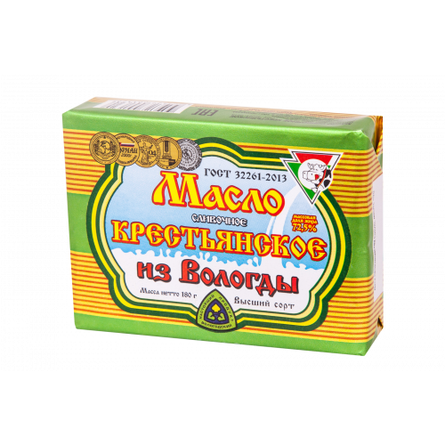 Масло сливочное Крестьянское 180г.